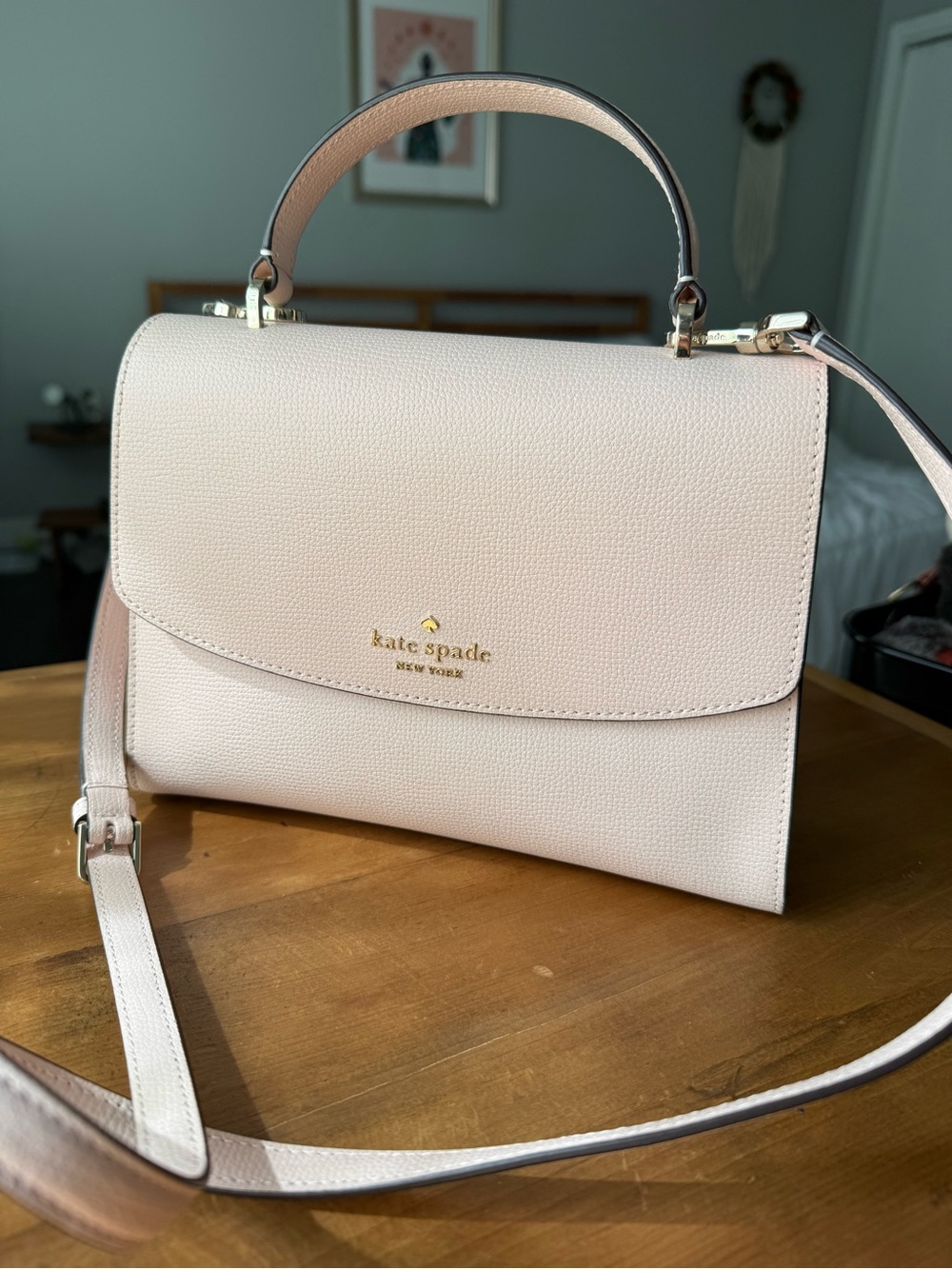 kate spade Blush Pebbled Leather Top-Handle Satchel
